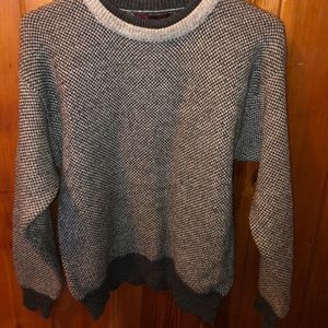 Black and gray knit sweater